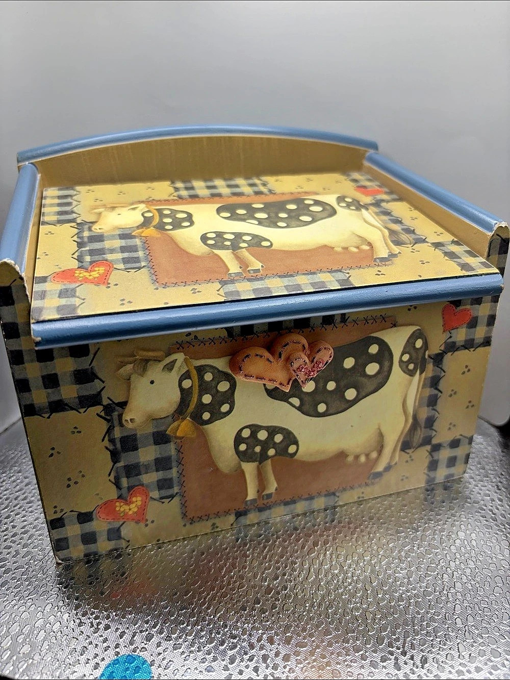 Decorative Cow Print Storage Box
